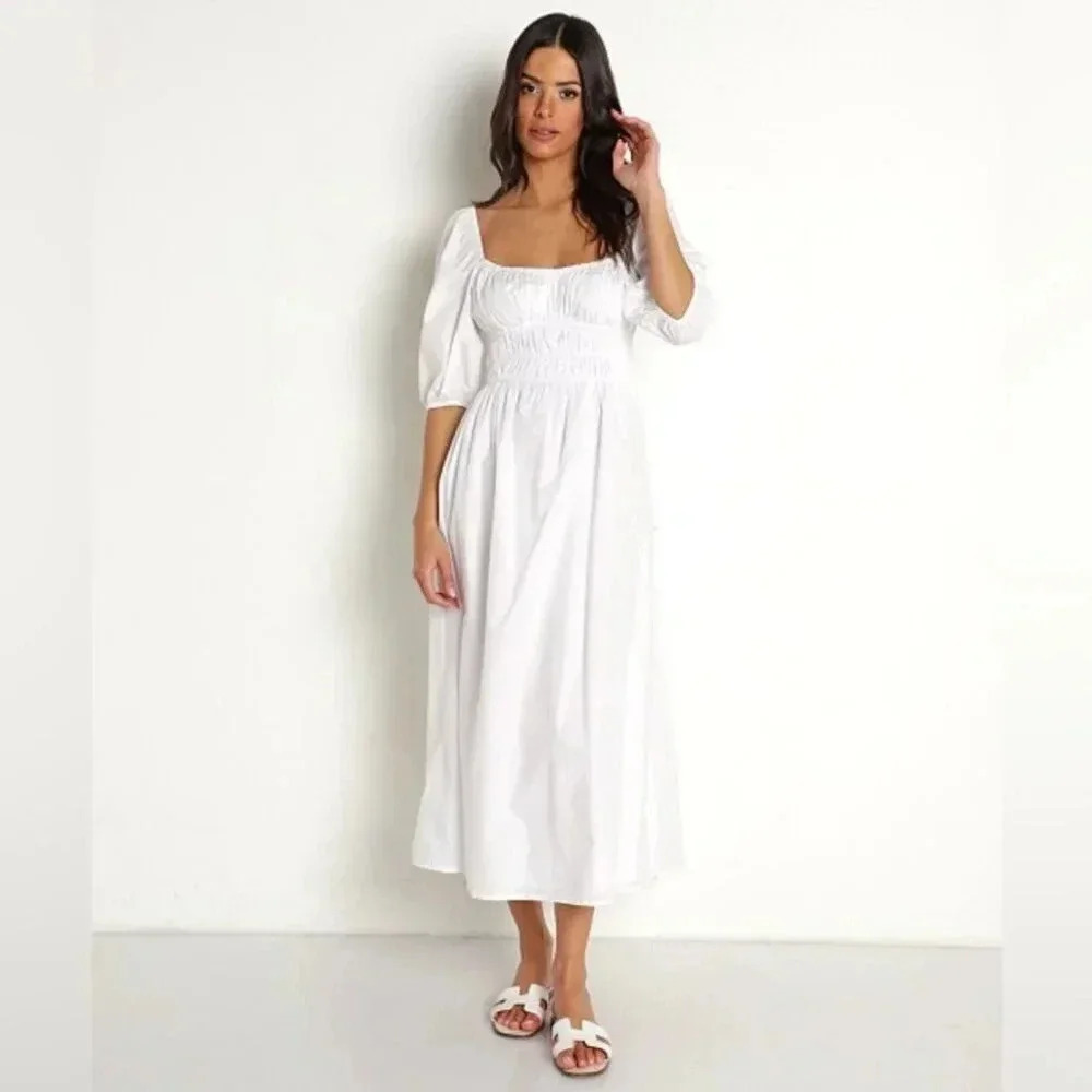Revolve Faithful the Brand Harmonita Poplin Dress NWT - Picture 3 of 5